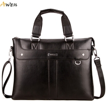 Awen — Factory Directly Sale Good Quality High Capacity Leather Men Briefcase,Wholesale Price Portadocumentos Maletines Homme