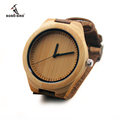 BOBO BIRD Wood Wristwatch With Genuine Cowhide Leather Band Casual Watches for Men and Women as