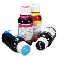 4pcs/lot one set Universal Color Dye 100ml Ink refill for all inkjet printer