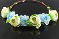Beige color Wreaths Wedding Wreath Headband Bridal Crown artificial flowers hair accessories Flower Girls Headpiece garlands