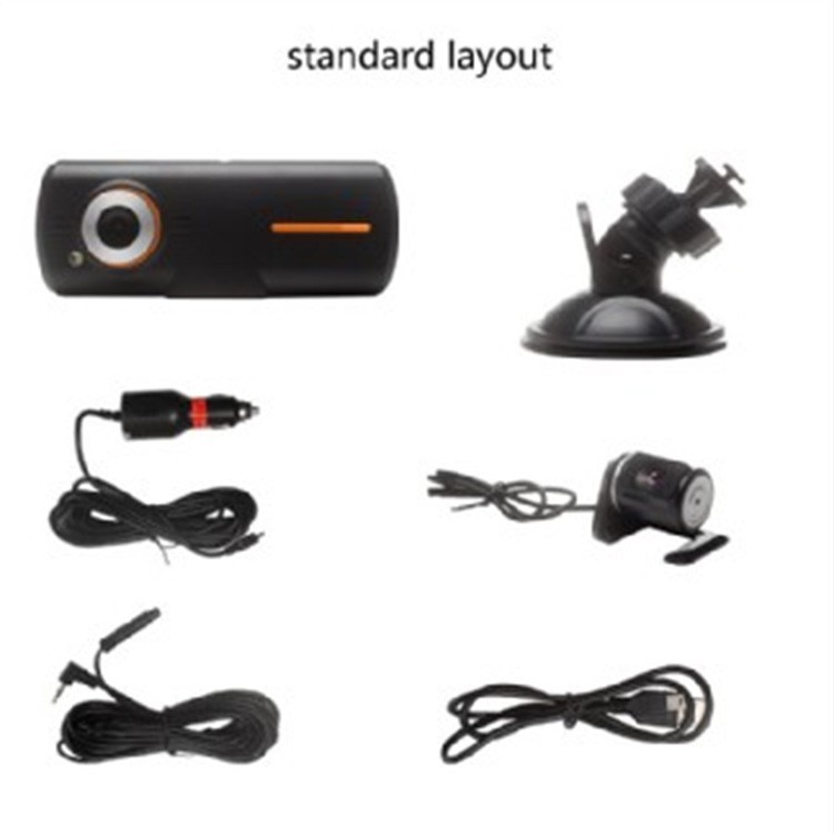 H.264 Two Dual Lens Car Camera Car Black Box Dashcam With Rear Camera 1080p Night Vision Video Registrator Register Car DVR GPS (8)