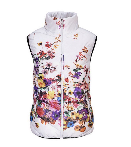 Genuine ladies vest jacket Winter Women Korean printing cotton vest short paragraph Slim Down Hooded Vest