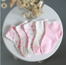 Free shipping 10 pieces lot 5pair 100 cotton Baby socks newborn floor socks baby cotton socks