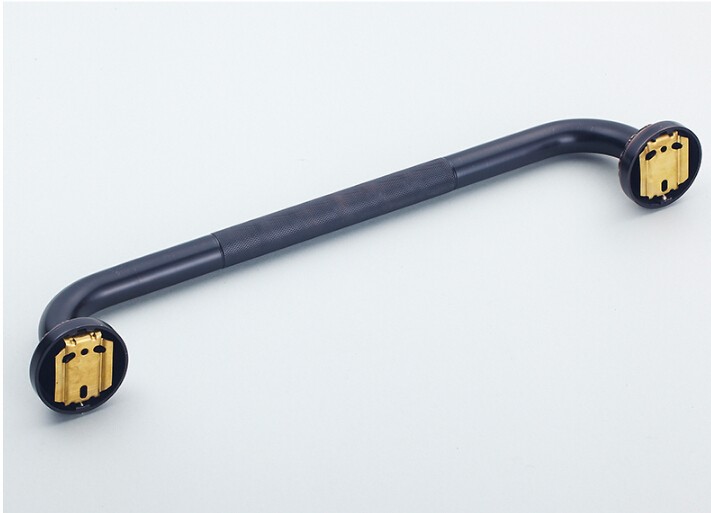 Description Picture 5 of itemAnti-slip Bathtub Handrail Bathroom Tub Safety Grab Bar Black Antique Brass Carved Pattern Base Safety Handles Wall Mounted