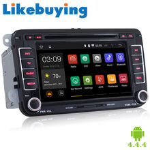 7” Quad Core 1024*600 2 Din Android 4.4.4 Auto Radio For Volkswagen/VW polo/passat/golf 4 5 6/bora/touran/jetta/seat Car Audio