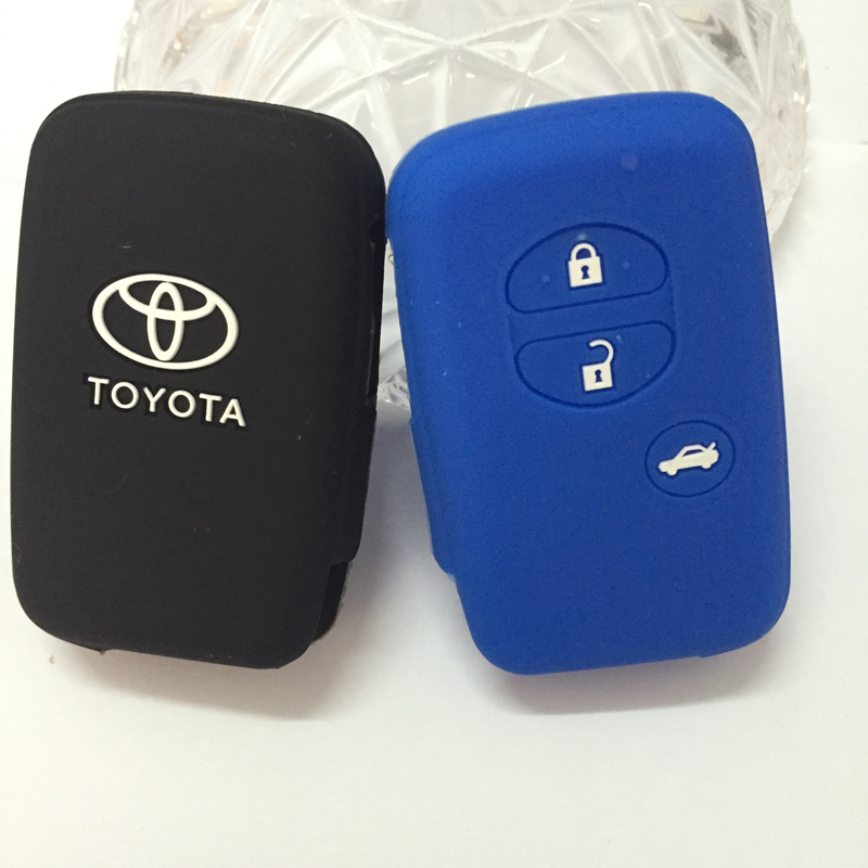 silicone key protection cover for TOYOTA Camry Highlander Prado Crown Land Cruiser Prius Aqua Hilux Rav4