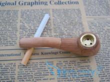Free shipping 5pcs/lot wooden Tobacco Smoking Pipe with Metal Bowl Wholesale Cheap smoking Pipe small size Gift For men