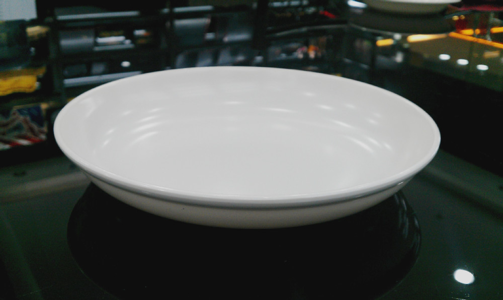 high quality white color melamine soup plate deep plate dinner dish