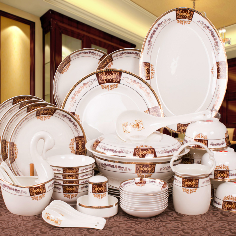 RoyalDinnerwareSetSquareStylemadeofBoneChinaLuxuryFashionfor