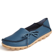 New Women Real Leather Shoes Moccasins Mother Loafers Soft Leisure Flats Female Driving Casual Footwear Size