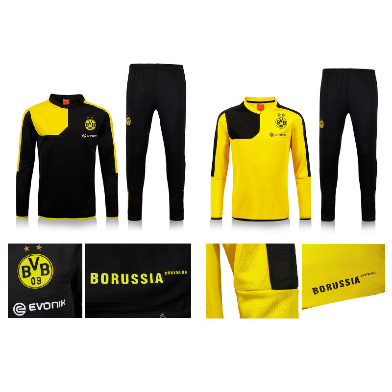 Survetement League Football Training Suit In 2016 Jacket Jogging In The Tight Pants Fit Men Training High Quality Sportswear