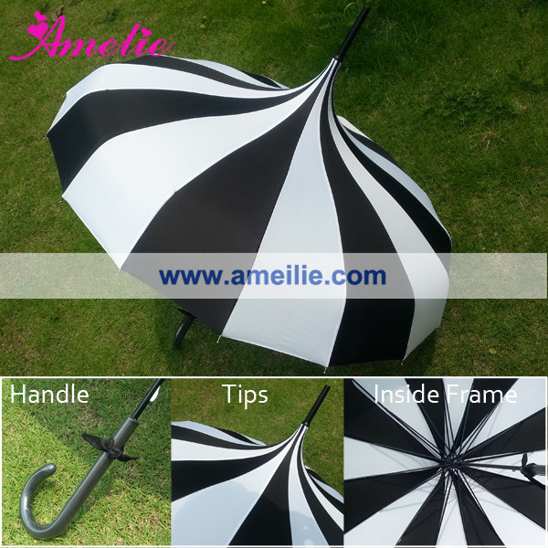 A0456 vintage-inspired pagoda umbrella by Bella (2)