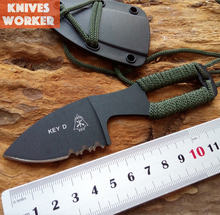 Kd cuchillo exterior con envoltura del ABS del ejército cuchillos de hoja fija de acero mango del cuchillo recto de la supervivencia que acampa del cuchillo de caza táctico