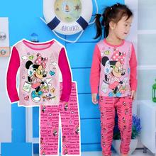 doc mcstuffins t shirt pants pajamas suit baby girls Cartoon Pajamas set For boys girls Sleep