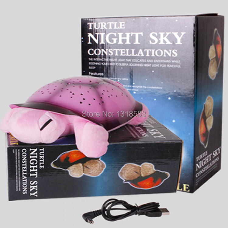 Гаджет  HOT!!!Children Toys Turtle Night Light+usb start for Children Music Lights Mini  4 Colors 4 Songs Star  Lamp Star Sky Projector None Свет и освещение