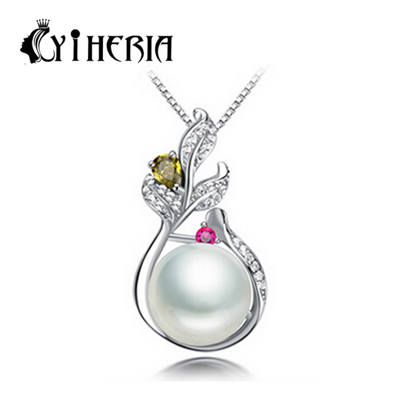 CYTHERIA Pearl Jewelry,Genuine  Pearl Pendant,Natural Freshwater Pearl Pendant Necklace sterling silver jewelry