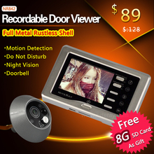 Mejores ventas del timbre del peephole con cámara espectador de la puerta 3.0 ” de pantalla lcd + movimiento detecta + visión nocturna por infrarrojos