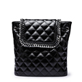 Famous Brand Fashion New Drawstring Small Backpack Women Designer Silver Black Schoolbag Diamond Lattice Knitted Flap