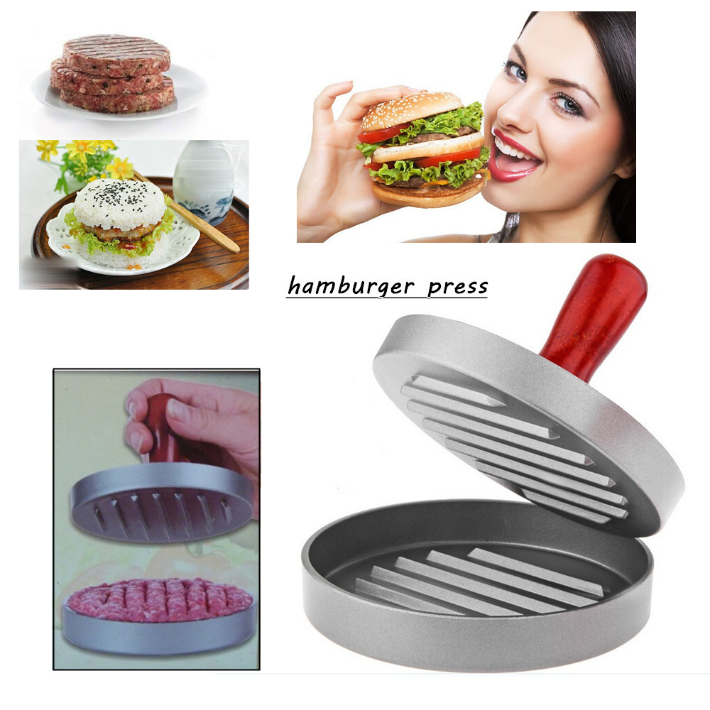 Non-stick single hamburger press