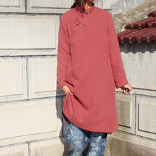 Chinese style retro long slim coat winter cheongsam chi-pao chinese dress cotton-padded clothes 4 colors