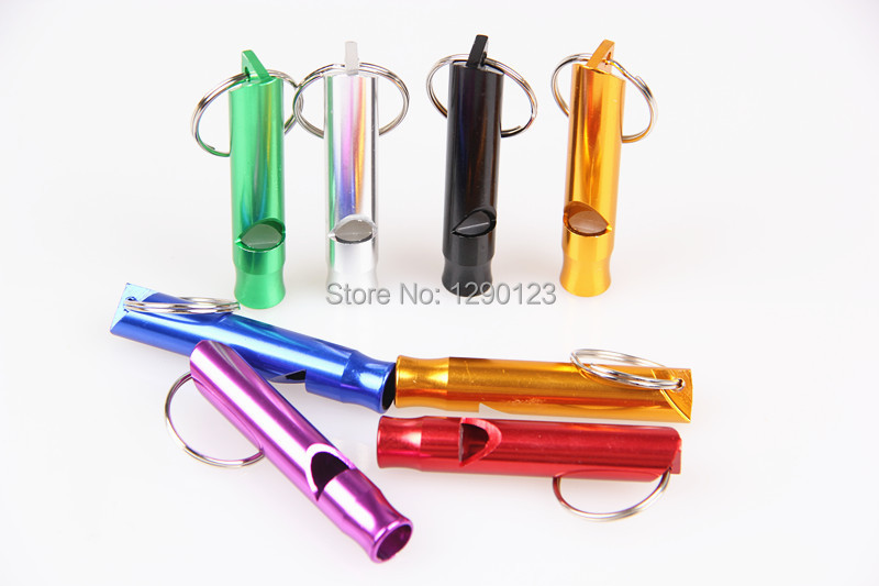 Free Shipping Aluminium Alloy Pet Puppy Dog Animal Training UltraSonic Supersonic Obedience Sound Whistle 6 Colors