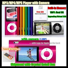 5th Gen. Built-in 8GB Memory (Virtual 32G) Ultrathin 2.2″ LCD Screen MP3/MP4 Player FM Video+Camera,LOGO for iPod,Crystal Box
