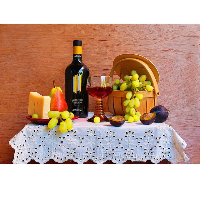 Diy diamant malerei obst kreuzstich wein diamant mosaik muster ... Küche deko orange