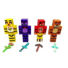 4PCS/lot Minecraft Five Night At Freddy Toy Kids Baby Cartoon Animals Action Figure 7CM 2.8inch Christmas Birthday Gift Toy