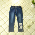 Aamina Flowers Lolita style jeans for girls wholesale girls clothes new spring autumn children clothing