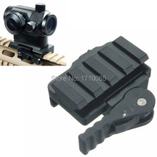 Aluminum Compact Tactical QD Quick Release Mount Adapter 5 Slots Fit 20mm Picatinny Weaver Rail Base Hunting Accessories