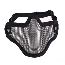 New Tactical Hunting Metal Half Face Mask Mesh Airsoft Paintball Protective CLSK