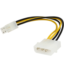 6 inches 4 pin Molex LP4 to ATX 12V P4 4-Pin CPU Auxiliary Power Adapter Converter Cable -1pcs – Free Shipping