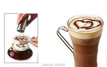 Barista Stencils Template Fashion Cappuccino Coffee Strew Pad Duster Spray Tools Free shipping 16Pcs Set