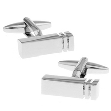 C-MAN Luxury shirt Block cufflink for mens Brand cuff buttons cuff links High Quality Silver abotoaduras Jewelry