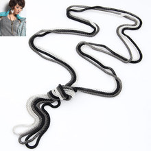 7 Colors New Fashion Bohemian Style Punk Collar Retro Vintage Metal Braid Twist Chain Long Necklaces