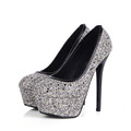 2015 New Arrival Fashion Sexy Platform Women Pumps Thin High heeled Shoes Pointed Toe Sexy High
