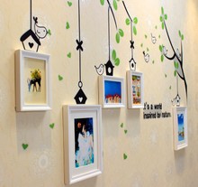 Good print five nest boxes OS320T European wood frame wall stickers creative photo wall / frame combination