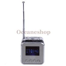 OCEA Portable USB Multimedia Mini Speaker Color LCD Alarm TT029 FM Radio Black