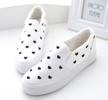 Brand female love star canvas shoes sneakers female preppy lolita pedal Harajuku shoes lazy platform cotton