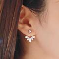 New Hot white crystal earrings temperament simple Neckband crystal earrings high grade diamond earrings hypoallergenic earrings