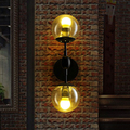 American Country Creative Loft Style Iron Wall Light Vintage Coffee Shop Dining Room Decoration Glass Wall