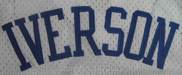 Philadelphia #3 Allen Iverson White Throwback Jersey Blue Number_01
