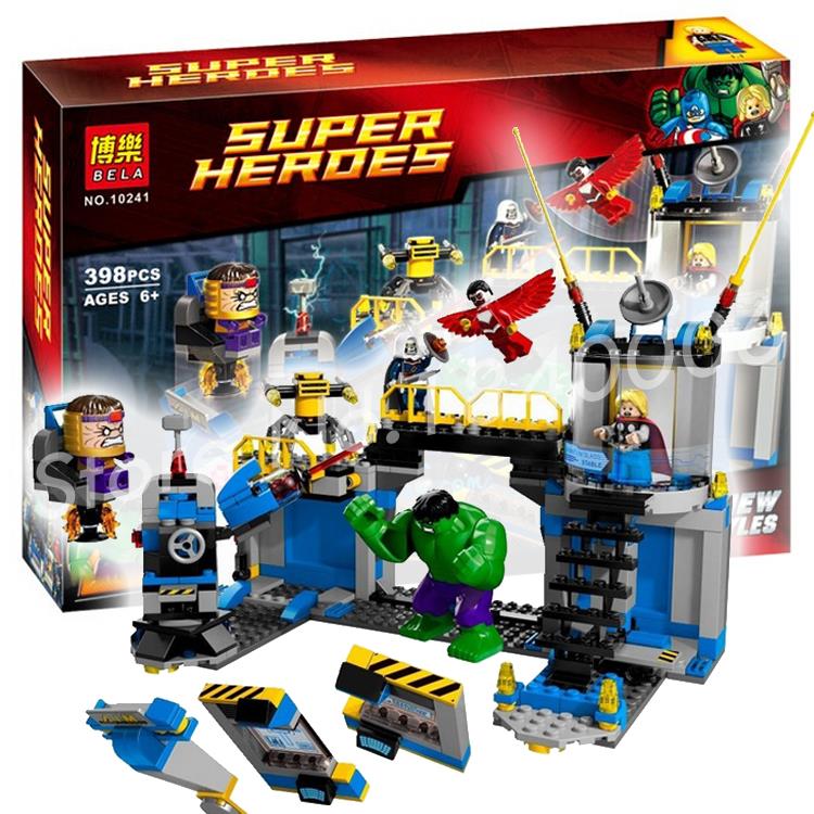 BELA 10241 MARVEL Super Heroes Avengers Incredible HULK LAB SMASH THOR Building Blocks Minifigures Compatible with LEGO