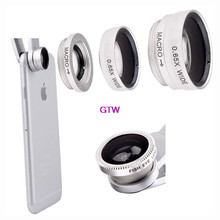3 in 1 fish eye macro wide angle mobile phone lenses camera fit universal clip for iphone 5 6 for samsung s5 for lg for sony