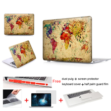 Colorful World Map Laptop Accessories Hard Cases Cover For Macbook Pro 13 Case Pro 13 15 Retina Laptop Skin Protector Shell