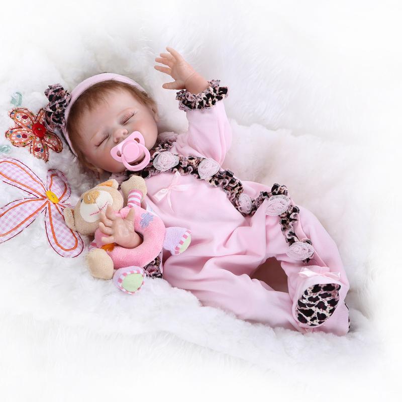 21inch 52cm Silicone baby reborn dolls, lifelike doll reborn babies toys for girl princess gift brinquedos  Children's toys