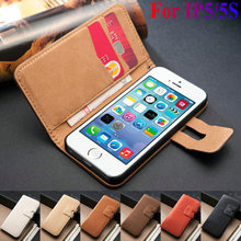 For iPhone5S Soft Feel Leather Wallet Stand Design Case for iPhone 5 5S 5G Mobile Phone Bag Luxury Cover Free Screen Film