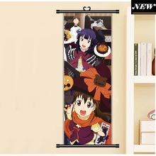 45X125CM Working!! Wagnaria!! Halloween pumpkin Japan Cartoon Anime art wall picture mural poster cloth scroll canvas painting