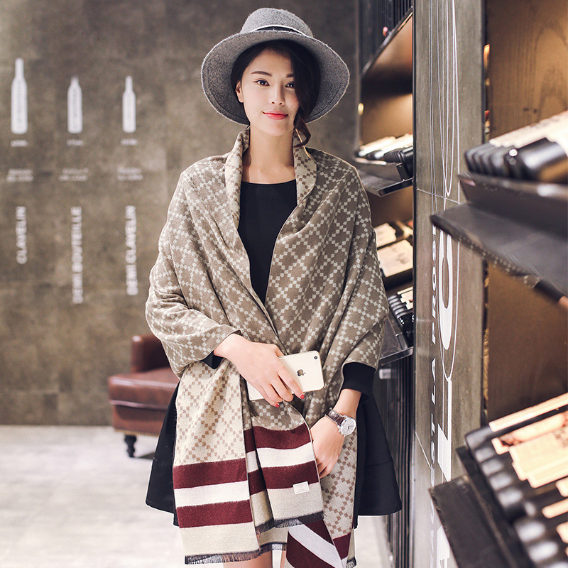 2016 Maisun New Style Shawl Brand font b Tartan b font Design Silk Scarf 180x110cm Big