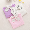 2016 Bowknot Collar Shirt Bottoming Fashion Girls Cotton Blouses Warm Solid Long Sleeved School Shirts Autumn